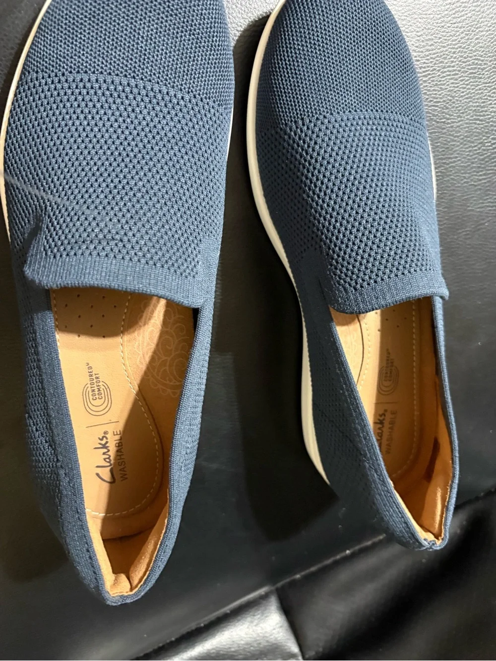 Clarks Women's Slip-On Knit Loafers in Blue